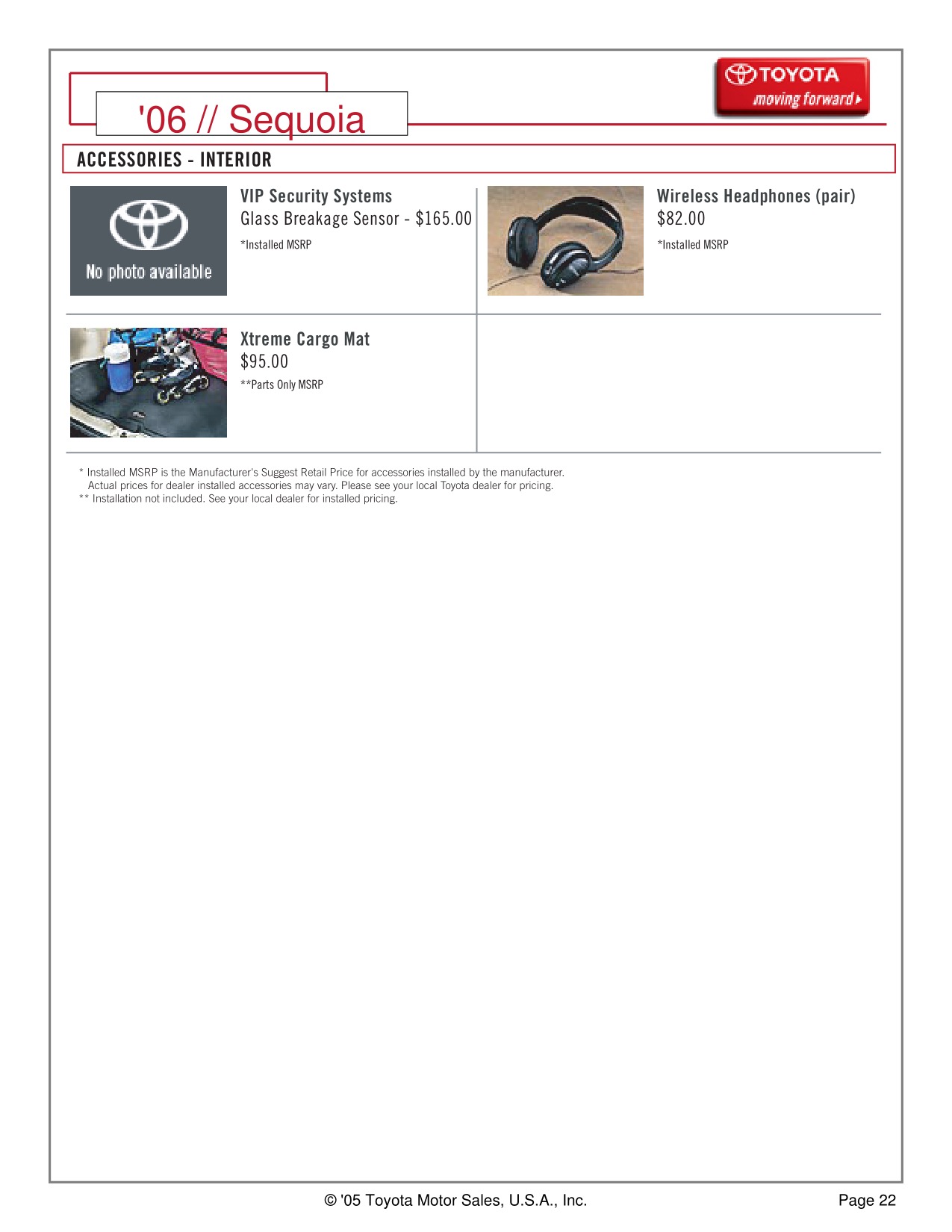 2006 Toyota Sequoia Brochure Page 2